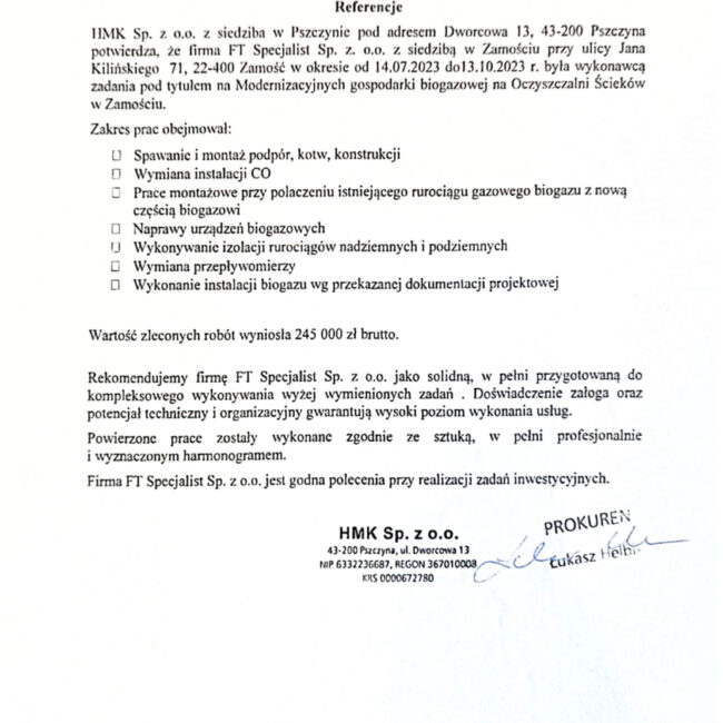 oczyszczalnia ścieków biogazownia